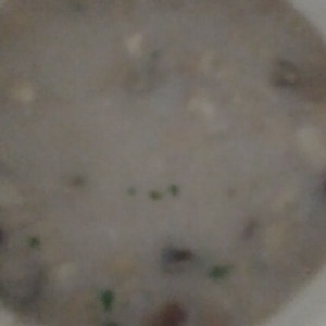 きのことミックスベジタブル、ベーコンの豆乳スープ